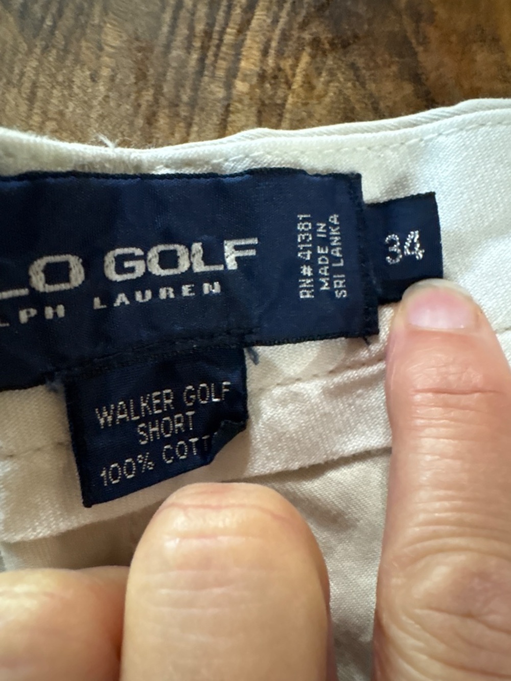Polo Golf Ralph Lauren walker golf short 100% cotton, golf club embroidered 34 - Picture 2 of 4